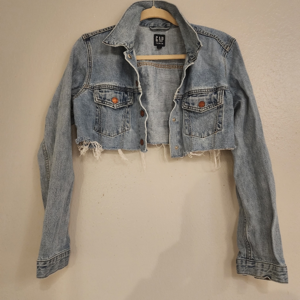 Gap Cropped Denim Jacket - image 2